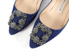 Manolo Blahnik Blue Denim Hangisi Flat Shoes - 37.5
