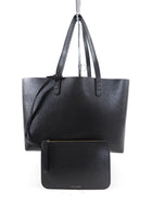 Mansur Gavriel Small Black Tote Bag with Zip Pouch