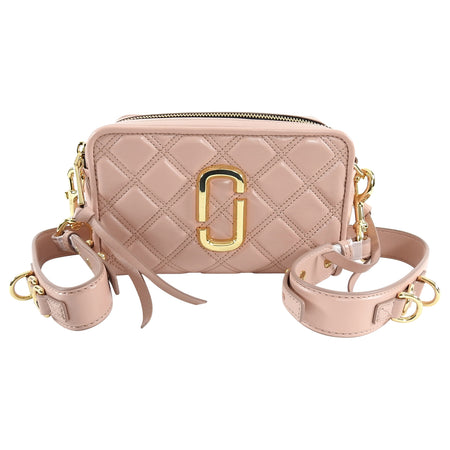 The Marc Jacobs Nude Quilted Softshot 21 Crossbody Bag