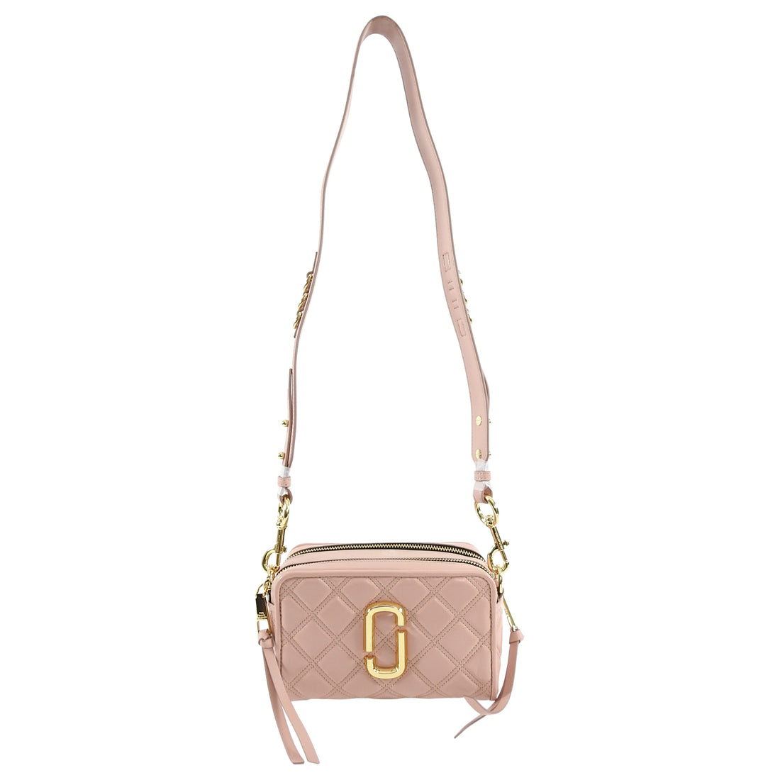 The Marc Jacobs Nude Quilted Softshot 21 Crossbody Bag