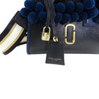 Marc Jacobs Navy Beads and Pom Pom “Little Big Shot” Bag