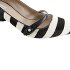 Marc Jacobs Black and White Mod Striped Pony Pumps - 37