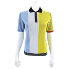 Maison Margiela Yellow Blue White Colour Block Knit Top - M