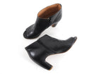 Maison Margiela Black Heel Peep Toe Leather Booties - 37