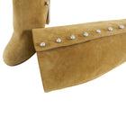 Margiela Tan Suede Buttoned Tall Boots - 40