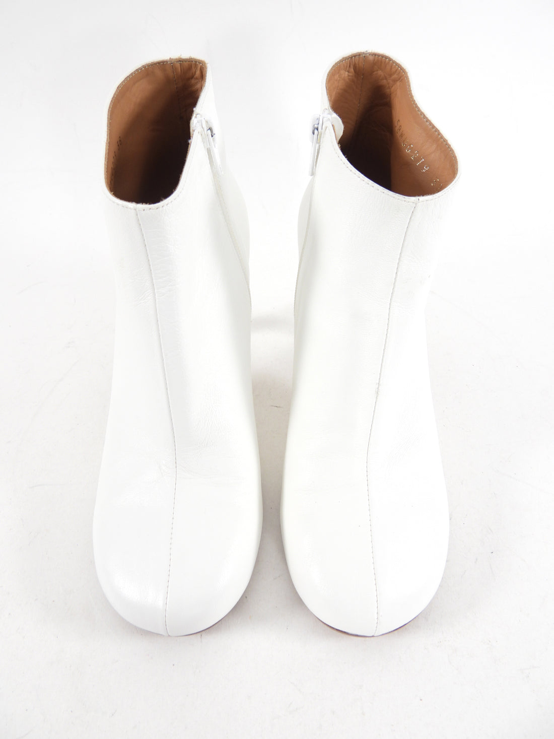 Maison Margiela White Leather Ankle Boots - 38