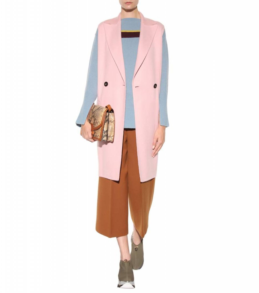 Marni Pink Wool Long Coat Vest