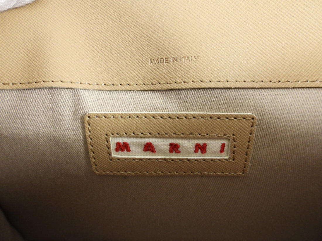 Marni Beige Medium Trunk Shoulder Bag