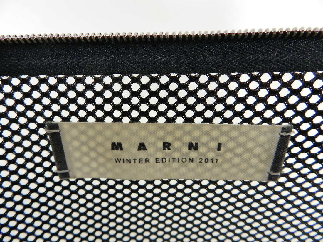 Marni Winter 2011 Clear Zip Top Mesh Clutch Bag