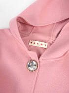 Marni Pink Cashmere Blend Short Hooded Coat with Jewelled Buttons - 36 / 4