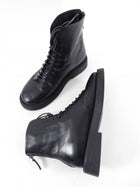 Marsell Black Leather Ankle Lace-Up Boots - 37 / 7