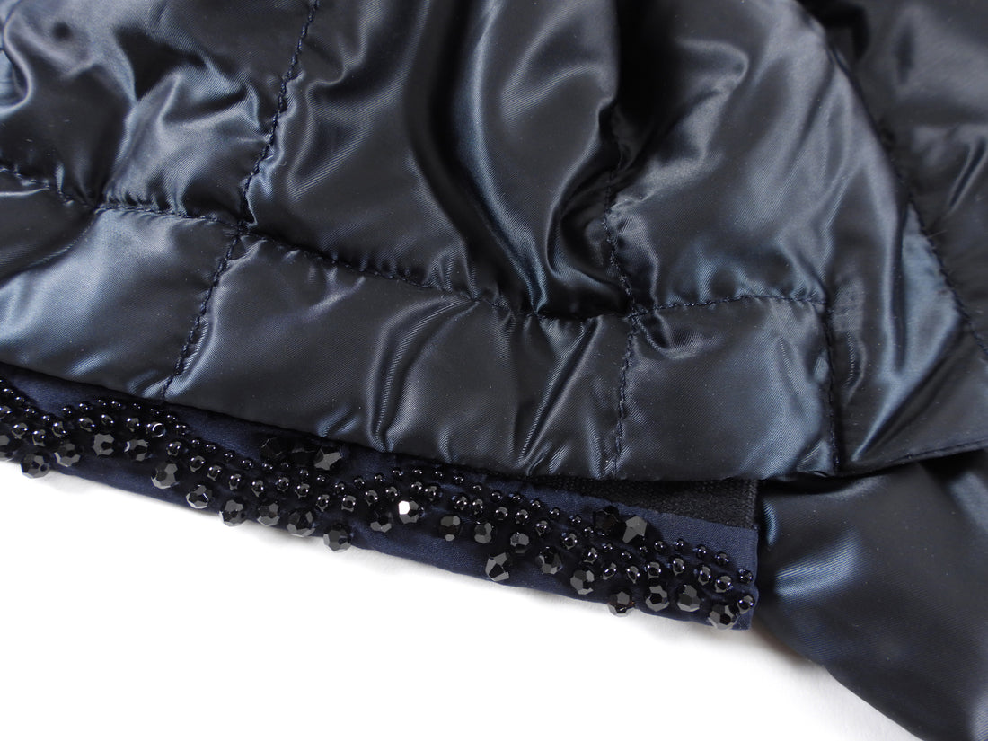 ‘S Max Mara Black Quilt Belted Coat - USA 8/10