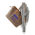 MCM Visetos Monogram Logo Large Liz Reversible Shopper Tote Bag