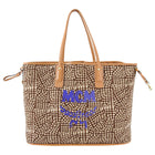 MCM Visetos Monogram Logo Large Liz Reversible Shopper Tote Bag