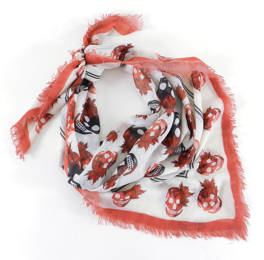 Alexander McQueen Limited Edition 2010 Olympics Maple Leaf Scarf 
