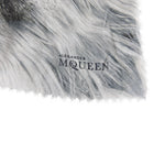 Alexander McQueen Large Grey Silk Skull Scarf Shawl