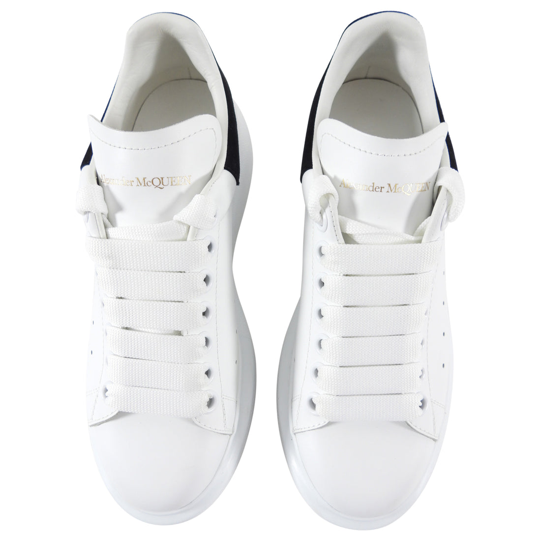 Alexander McQueen White Sneakers with Black - USA 6