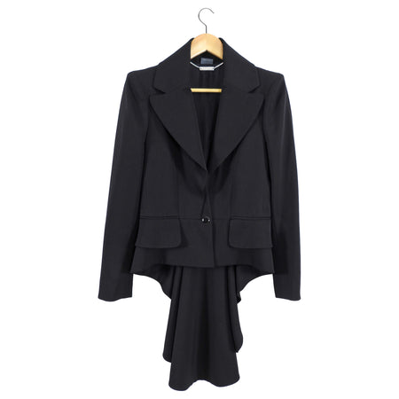 Alexander McQueen Fitted Black Tail Blazer - IT42 / S