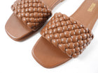Michael Kors Brown Caramel Braided Flat Sandal - 6.5