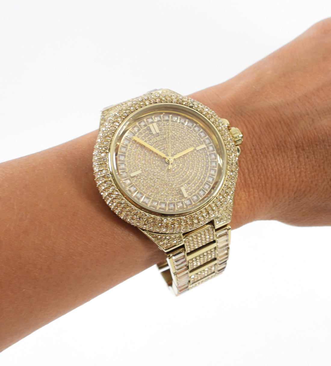 Michael Kors Goldtone Camille Strass 43mm Watch