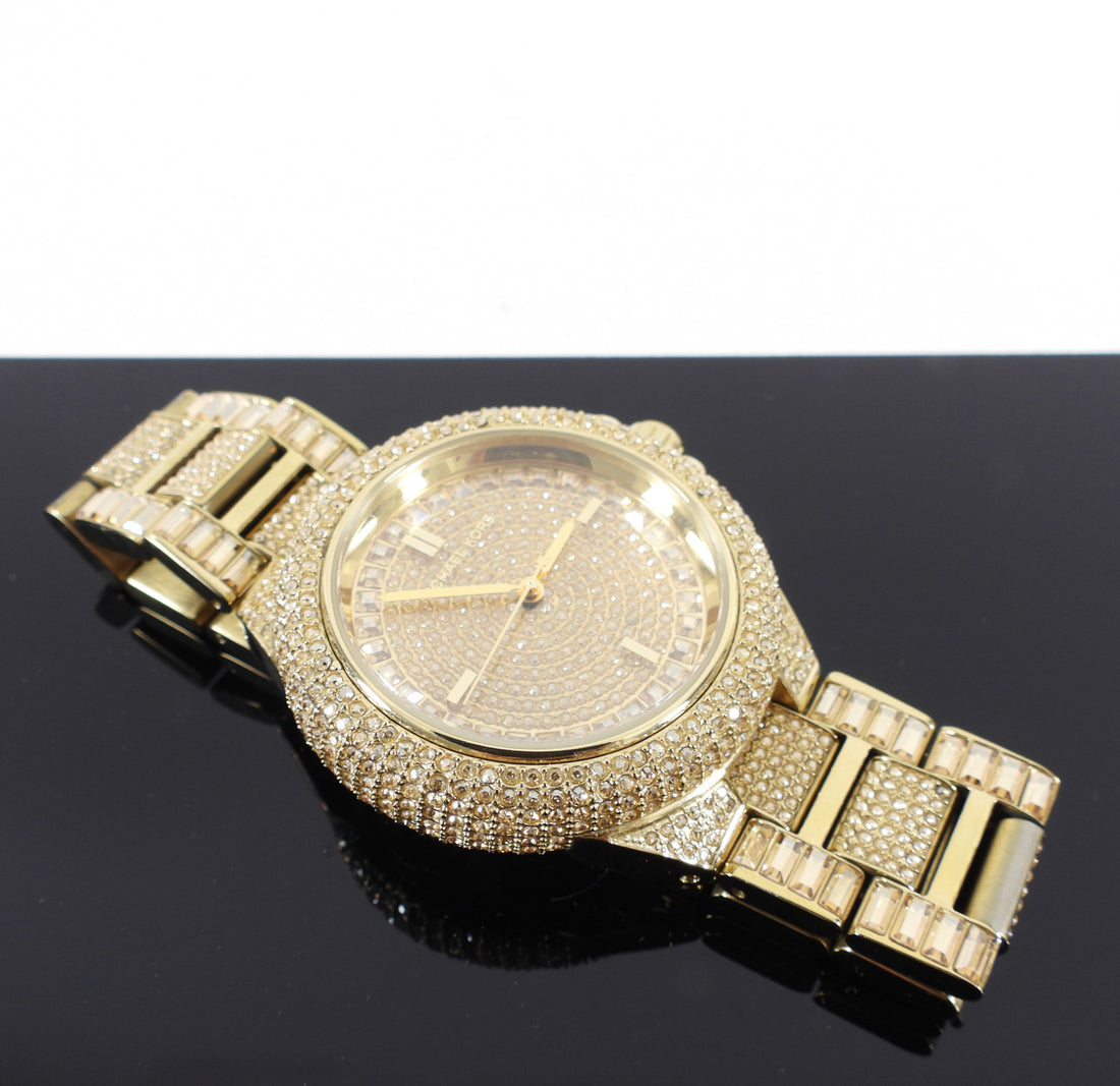 Michael Kors Goldtone Camille Strass 43mm Watch