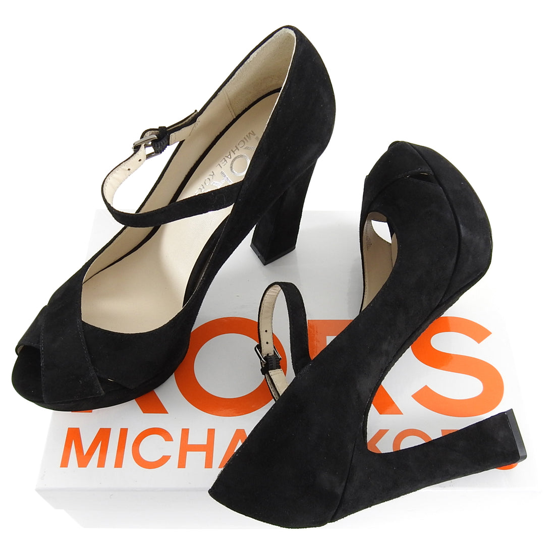 Michael Kors Padova Black Suede High Heels - 8.5