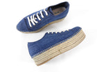 Miu Miu Blue Denim Platform Espadrille Shoes - 40 / 9.5