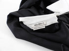 Miu Miu Black Satin Short Sleeve Shift Dress with White Collar - XS / USA 2