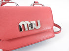 Miu Miu Pink Small Logo Flap Madras Crossbody Bag