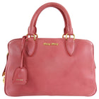 Miu Miu Pink Leather Small Zippered Handbag