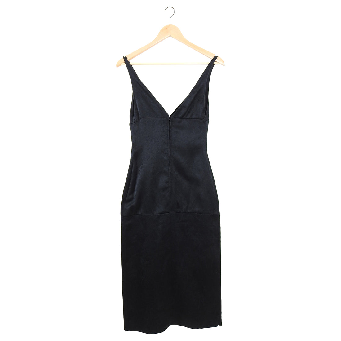 Miu Miu Vintage 1990's Black Straight Cut Midi Dress - 0