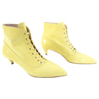 Miu Miu Yellow Patent Lace Up Ankle Boot - USA 8