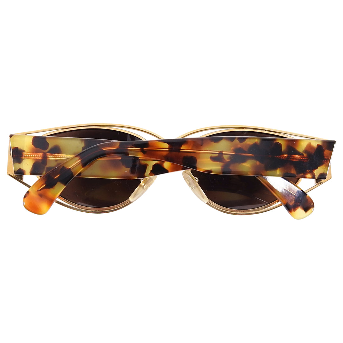 Claude Montana Vintage 1990's Gold and Tortoise Sunglasses 