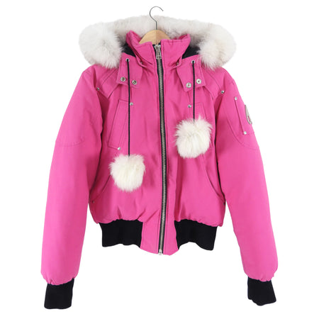 Mooseknuckles Pink Short Hooded Parka Jacket - L / 8