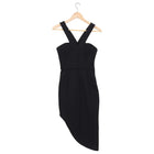 N Nicholas Black Asymmetrical Halter Wiggle Dress - 2