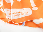 Vintage 1970's Nina Ricci Orange Silk Scarf