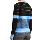 No 21 Blue Mohair and Black Stripe Cardigan - IT40 / 4