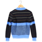 No 21 Blue Mohair and Black Stripe Cardigan - IT40 / 4