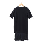 No 21 Numero Ventuno Black Knit 2 in 1 Sweater Dress w Pleat Trim - S
