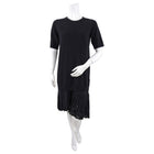 No 21 Numero Ventuno Black Knit 2 in 1 Sweater Dress w Pleat Trim - S