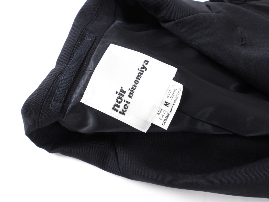 Noir Kei Ninomiya Black Lace Up Detail Jacket - M