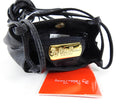 Paloma Picasso Vintage 1990's Small Black Leather Crossbody Bag