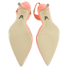 Paul Andrew Hot Salmon Suede Rhea Slingback Shoes - 38