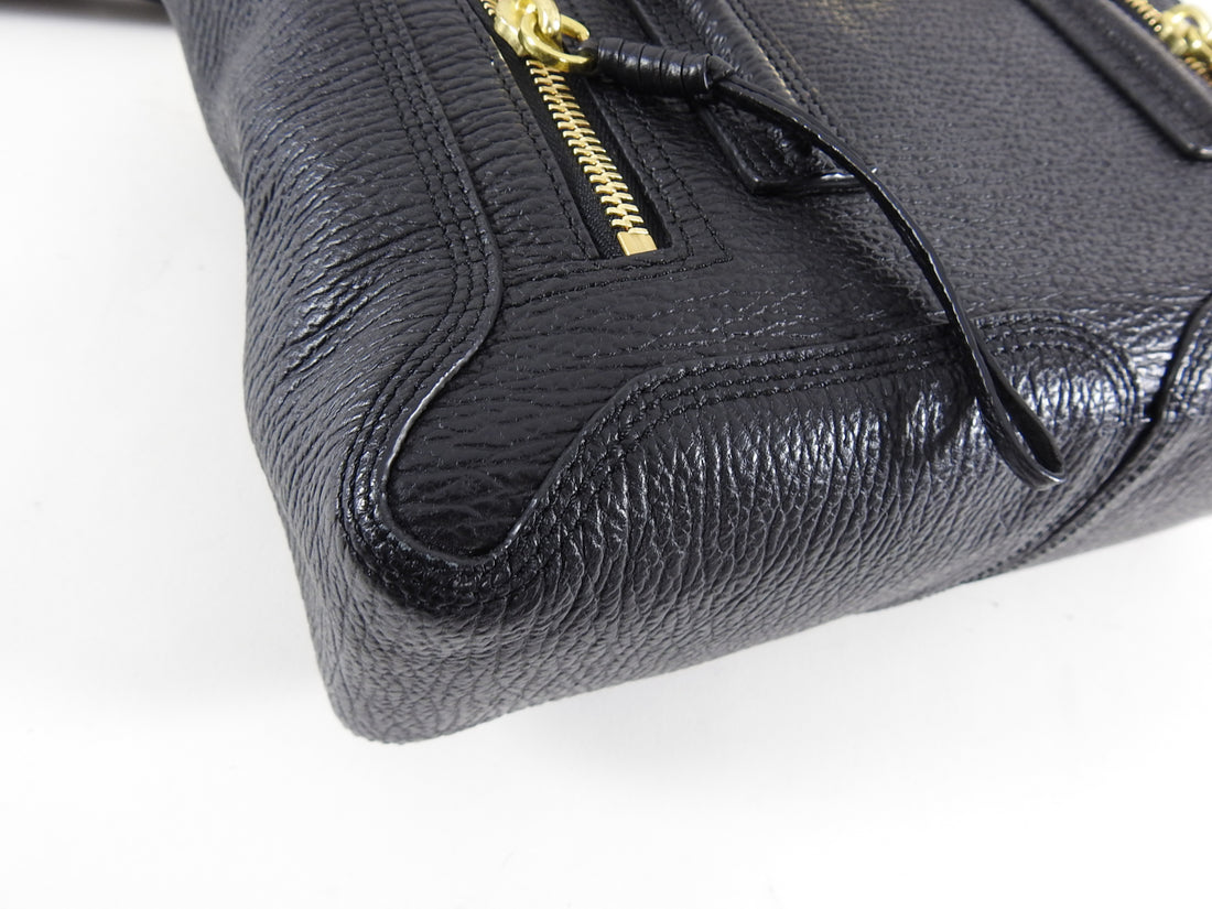 Philip Lim Pashli Black Grained Leather Medium Bag