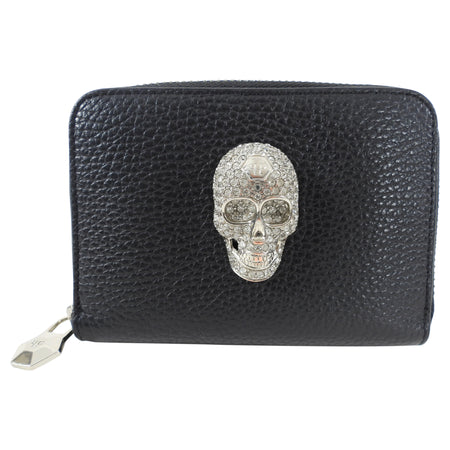 Philipp Plein Skull Crystal Small Zip Wallet