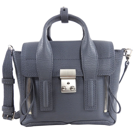 Phillip Lim Pashli Grey Grained Leather Mini Satchel Bag