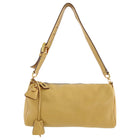 Prada Light Tan Leather Small Lock Shoulder Bag