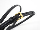 Prada Black Saffiano Leather Skinny Belt - 80/32