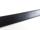 Prada Black Skinny Leather Belt with Enamel Buckle - 75 / 30