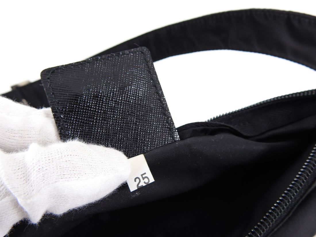 Prada Black Nylon Tessuto Vintage Belt Waist Bag 